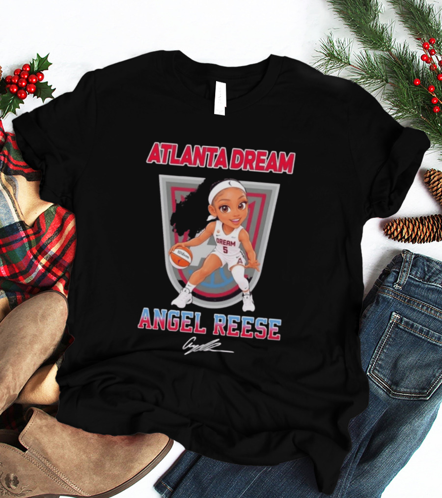 Atlanta Dream Angel Reese No 5 Chibi Basketball T-Shirt