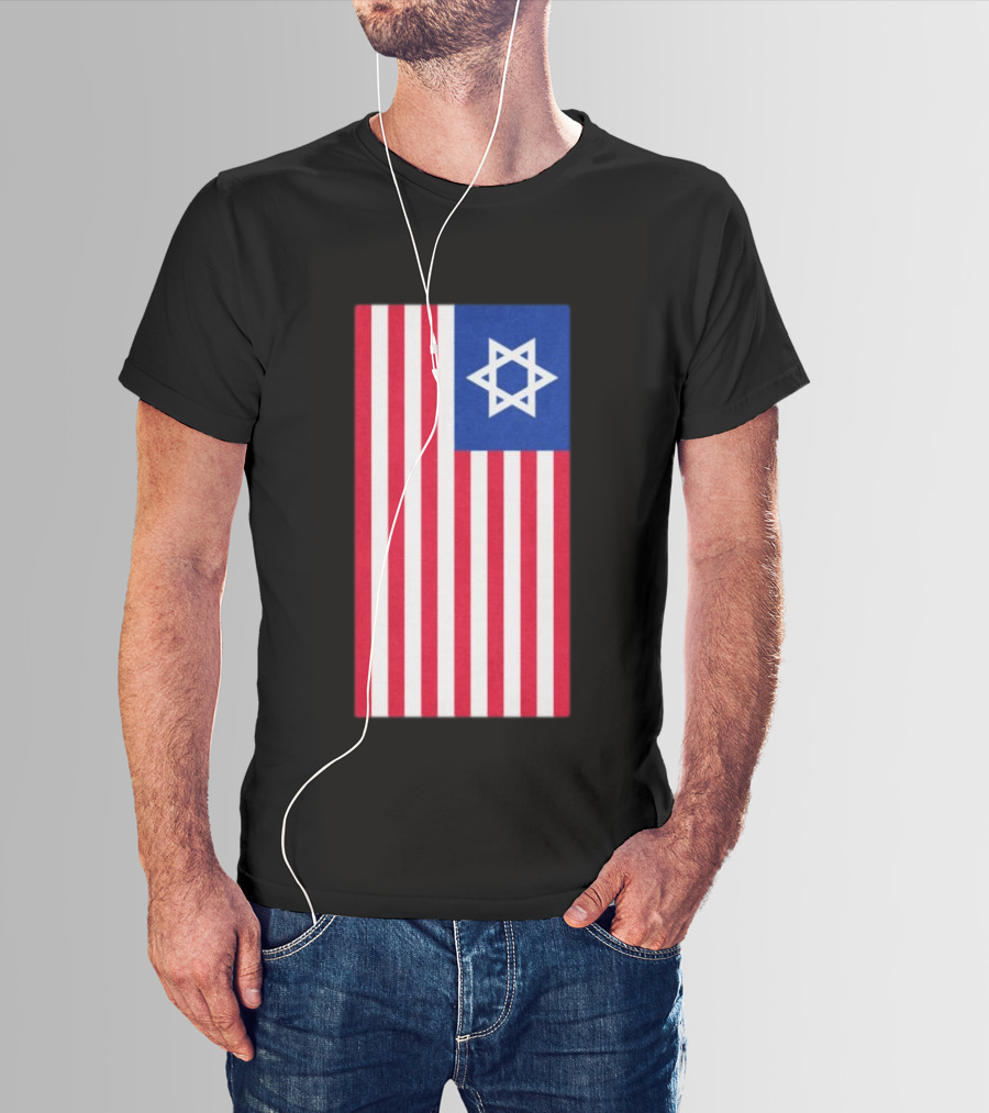 Hyde Force Store Very Serious Marine Casualty USA Israel Flag T-Shirt