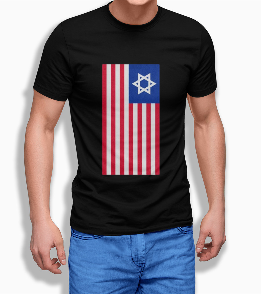 Hyde Force Store Very Serious Marine Casualty USA Israel Flag T-Shirt