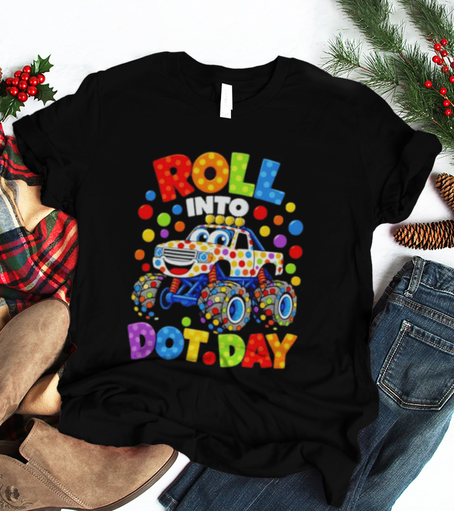 Roll Into Dot Day Colorful Polka Dot Car Fun T-Shirt