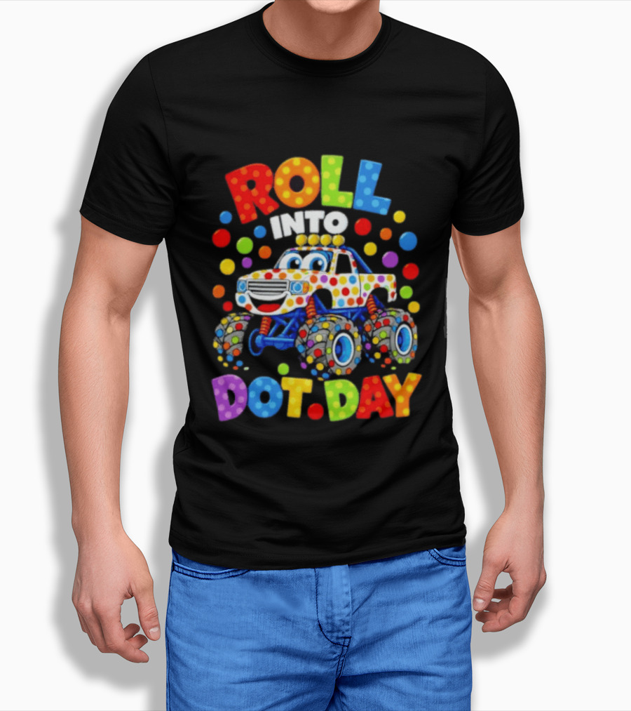 Roll Into Dot Day Colorful Polka Dot Car Fun T-Shirt