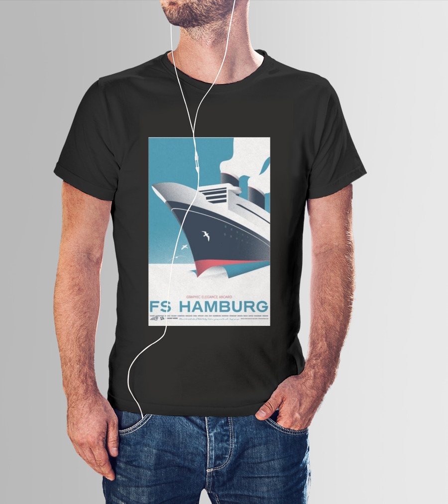 FS Hamburg Graphic Elegance Aboard Travel Maritime T-Shirt