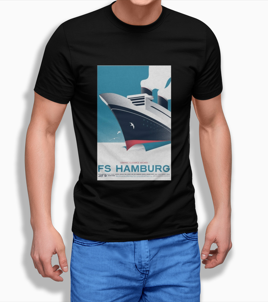 FS Hamburg Graphic Elegance Aboard Travel Maritime T-Shirt