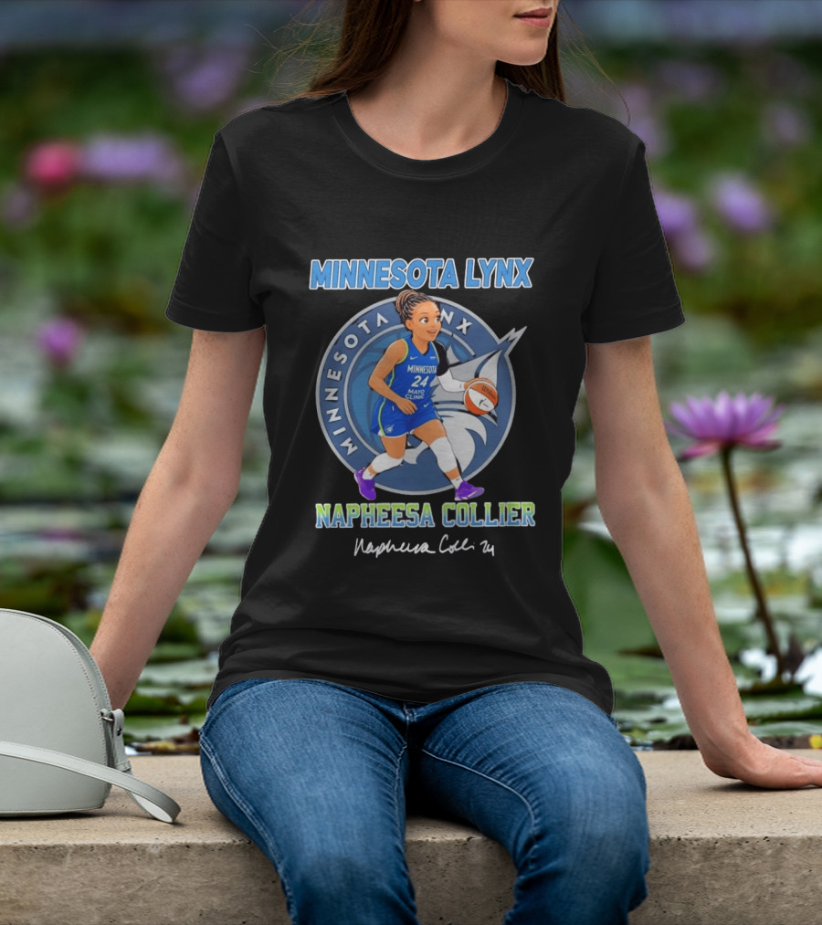 Minnesota Lynx Napheesa Collier 24 Chibi Basketball Player T-Shirt