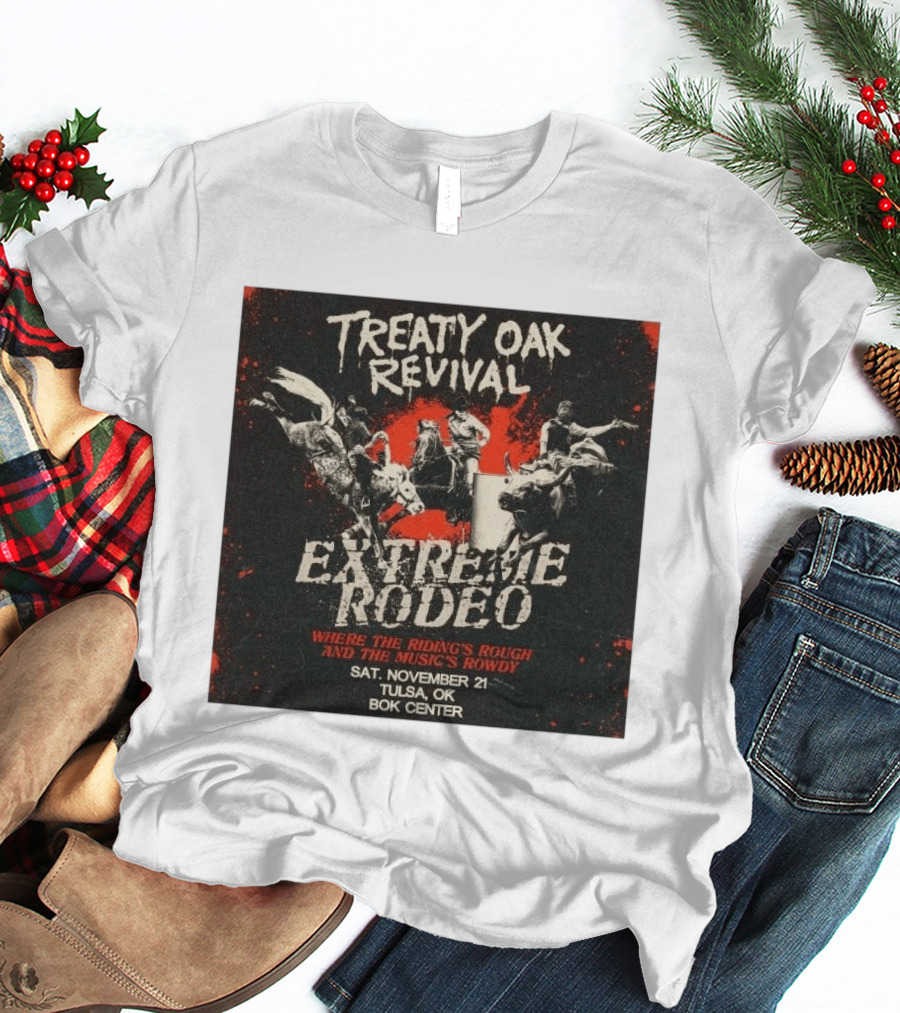 Treaty Oak Revival Extreme Rodeo Tulsa OK November 21 Bok Center Event T-Shirt