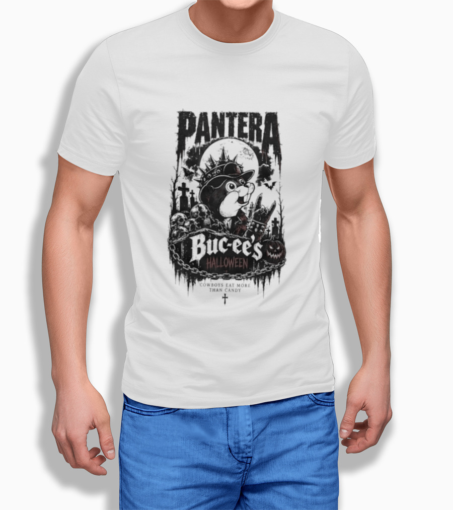 Pantera Buc Ee's Halloween Cowboys Eat More Than Candy T-Shirt