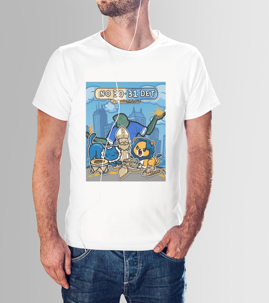 CornDoggy Sports NO 30 31 DET New Orleans Saints Vs Detroit Lions T-Shirt