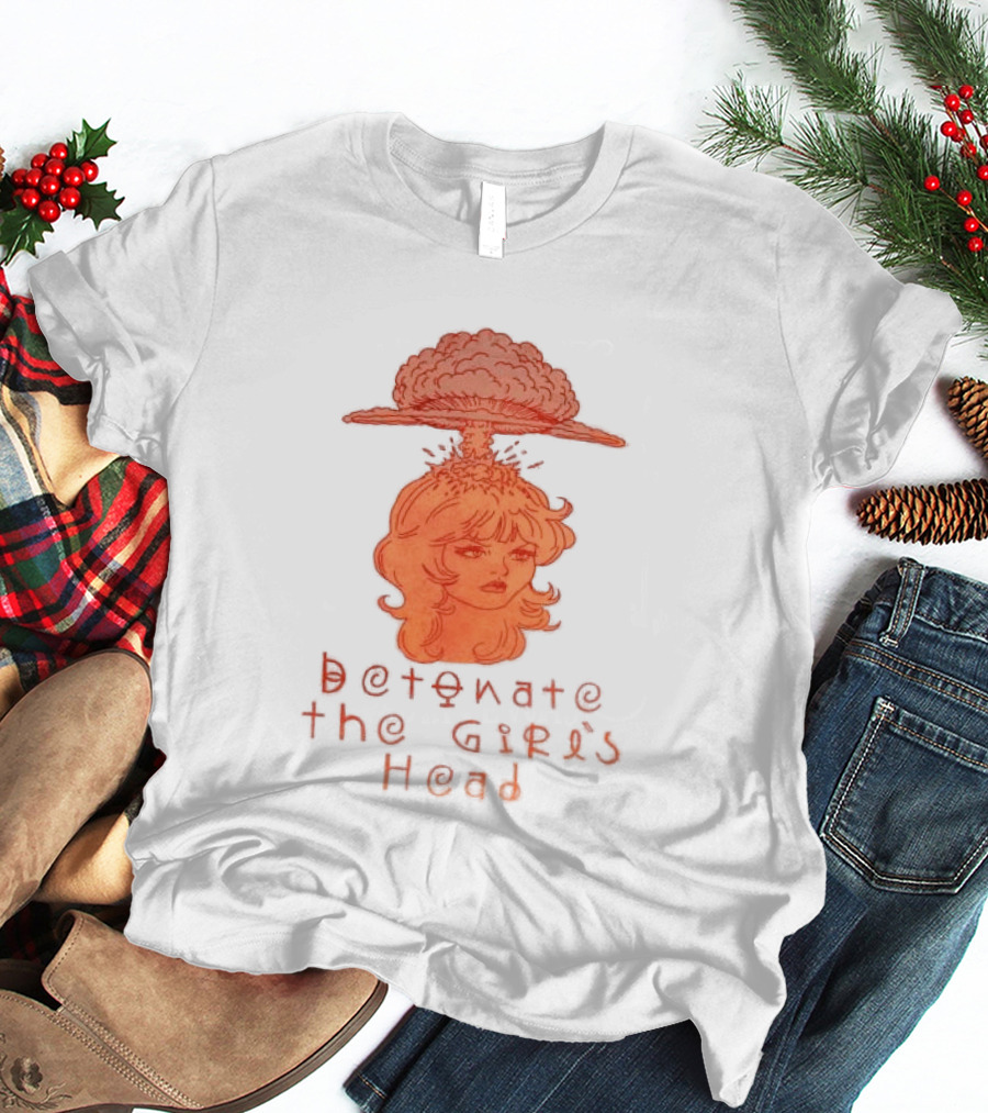 Hydeforce Store Detonate The Girl's Head Oat Dye T-Shirt