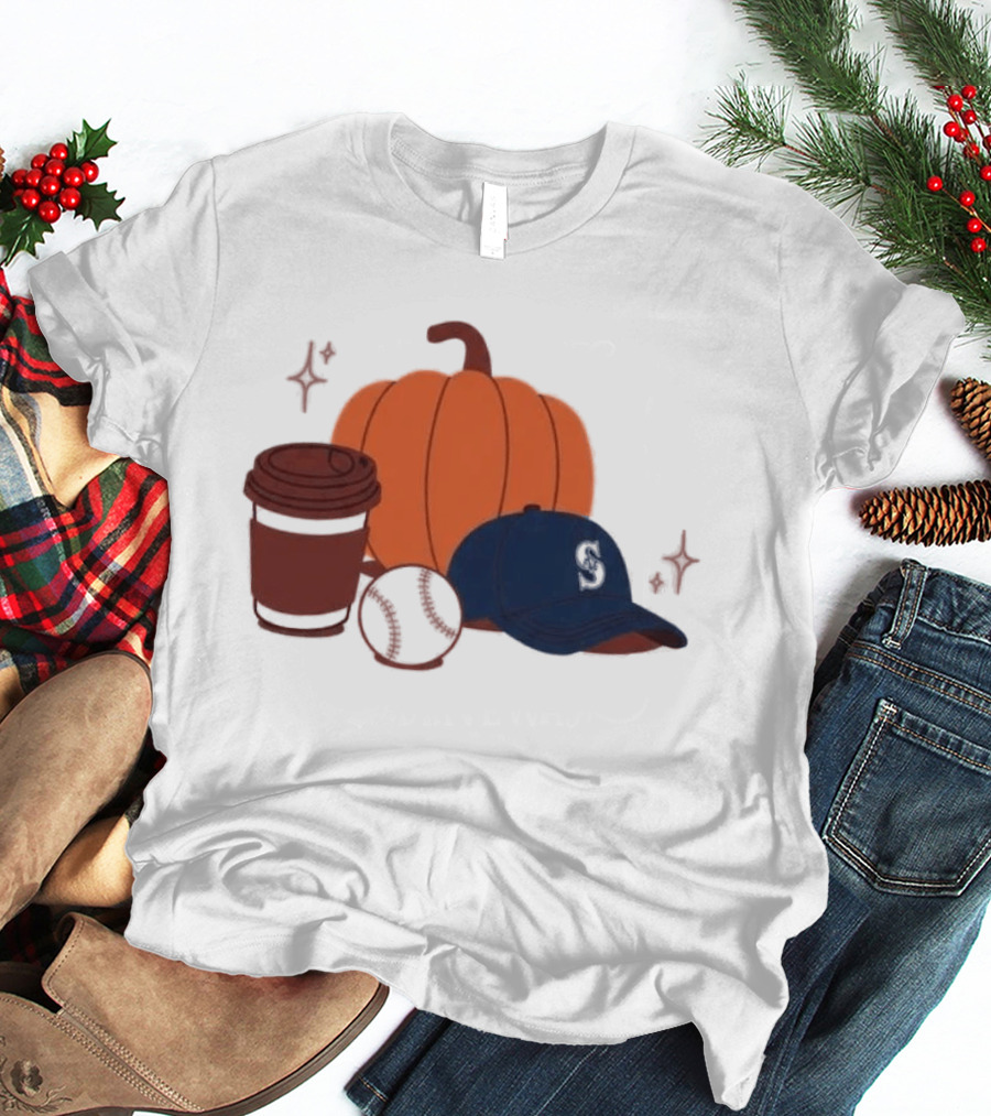 Mariners Pumpkinpalooza Coffee Baseball Cap Pumpkin T-Shirt