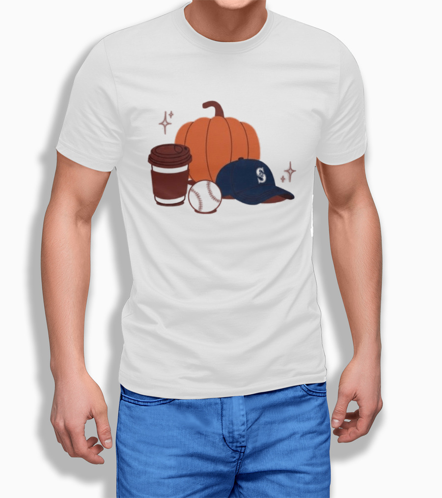 Mariners Pumpkinpalooza Coffee Baseball Cap Pumpkin T-Shirt