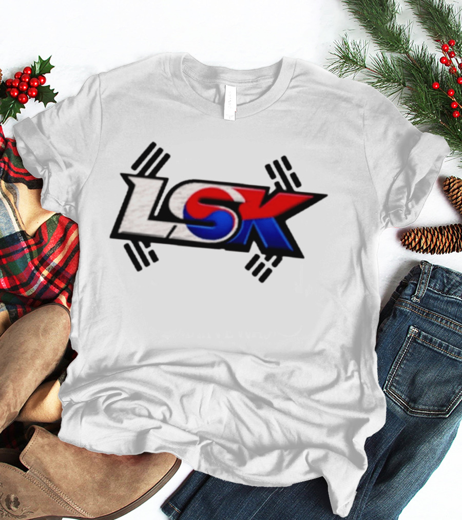 LSK Korean Flag Trey Jordan Weightlifting T-Shirt