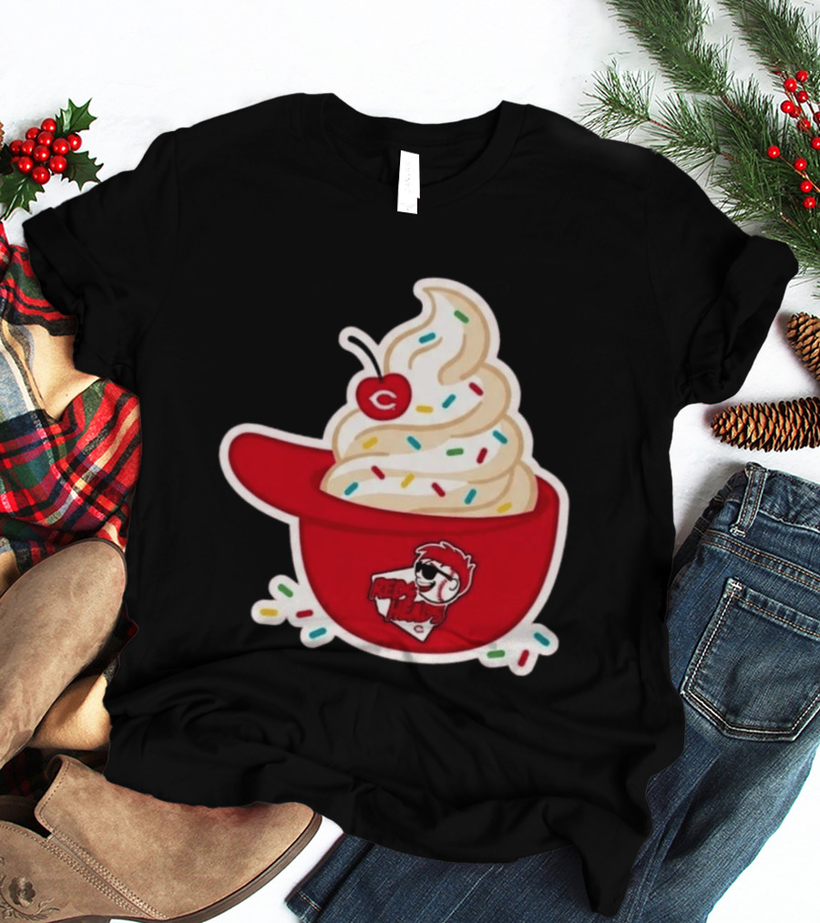 2026 Reds Heads Extra Innings Ice Cream Baseball Cap T-Shirt