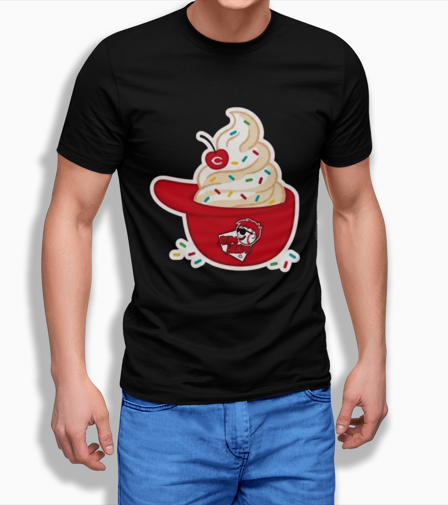 2026 Reds Heads Extra Innings Ice Cream Baseball Cap T-Shirt