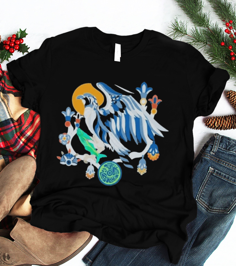 2026 Seahawks Latino Heritage Seahawks Bird Aztec T-Shirt