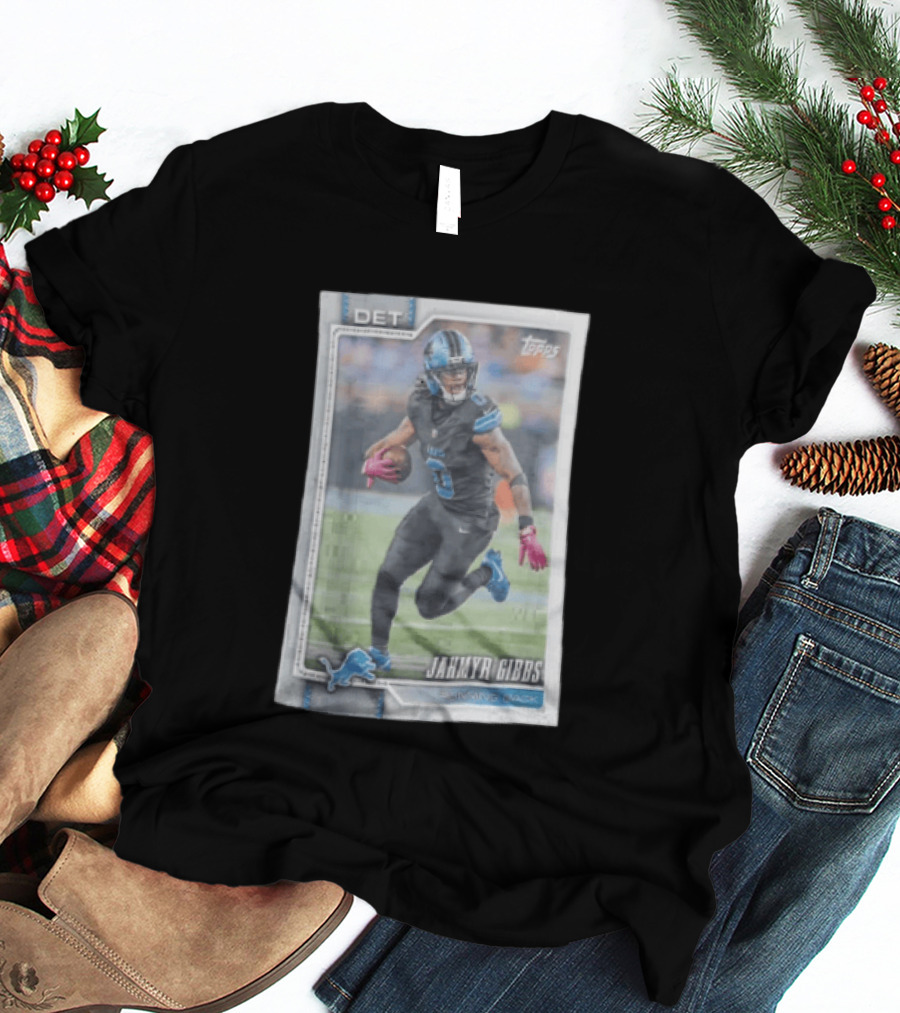 DET 2026 Topps Jahmyr Gibbs Detroit Lions Running Back T-Shirt