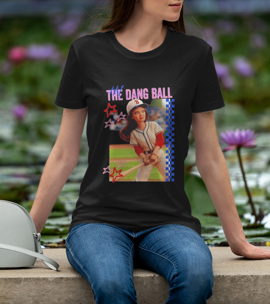 Barbie Ballfield Hit The Dang Ball Baseball Player Doll Vintage Stars T-Shirt