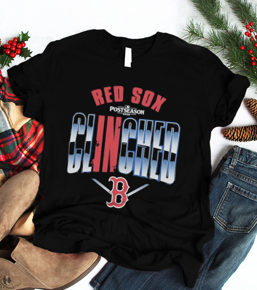 Boston Red Sox MLB Postseason Clinched 2026 Red Blue Baseball Team T-Shirt