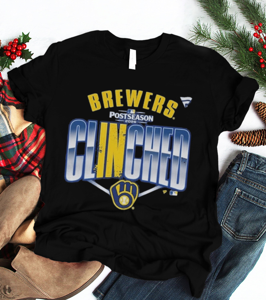 Brewers Postseason 2026 Clinched Locker Room T-Shirt