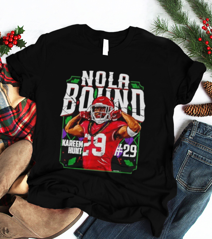 NOLA Bound Kareem Hunt Kansas City Chiefs #29 Jersey Football T-Shirt