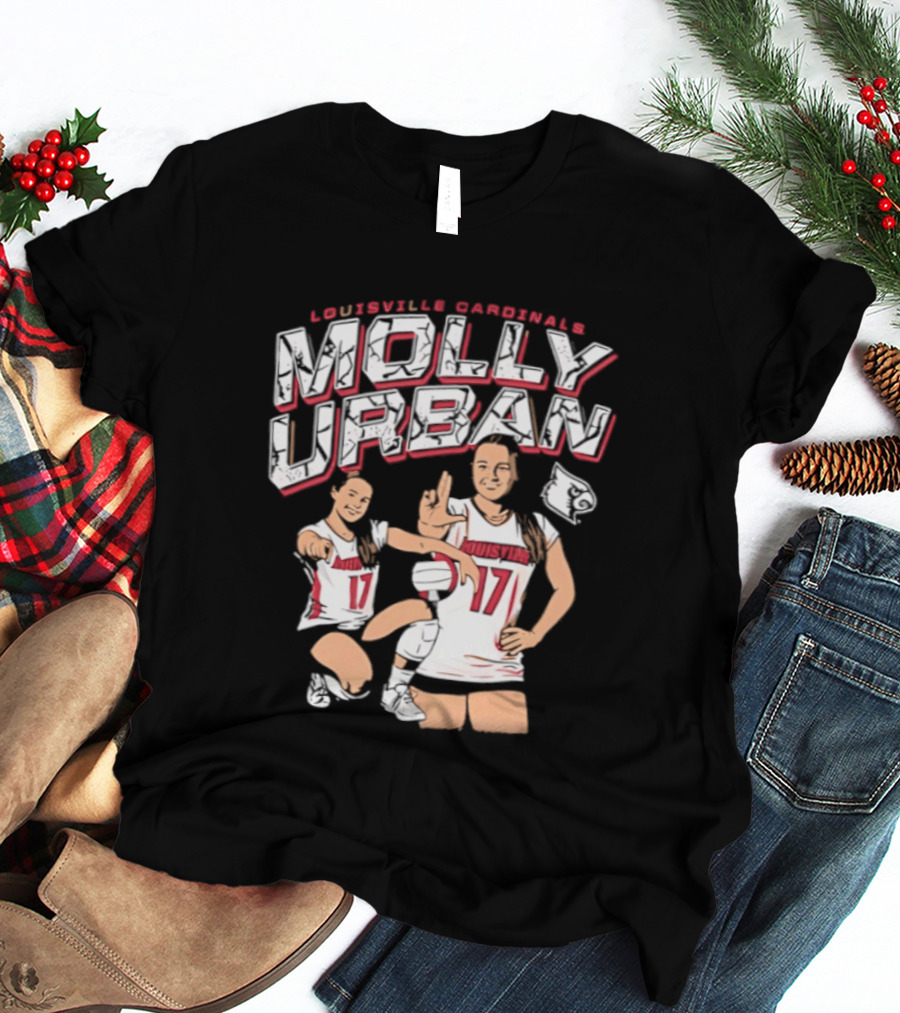 Molly Urban Louisville Cardinals Volleyball Number 17 T-Shirt