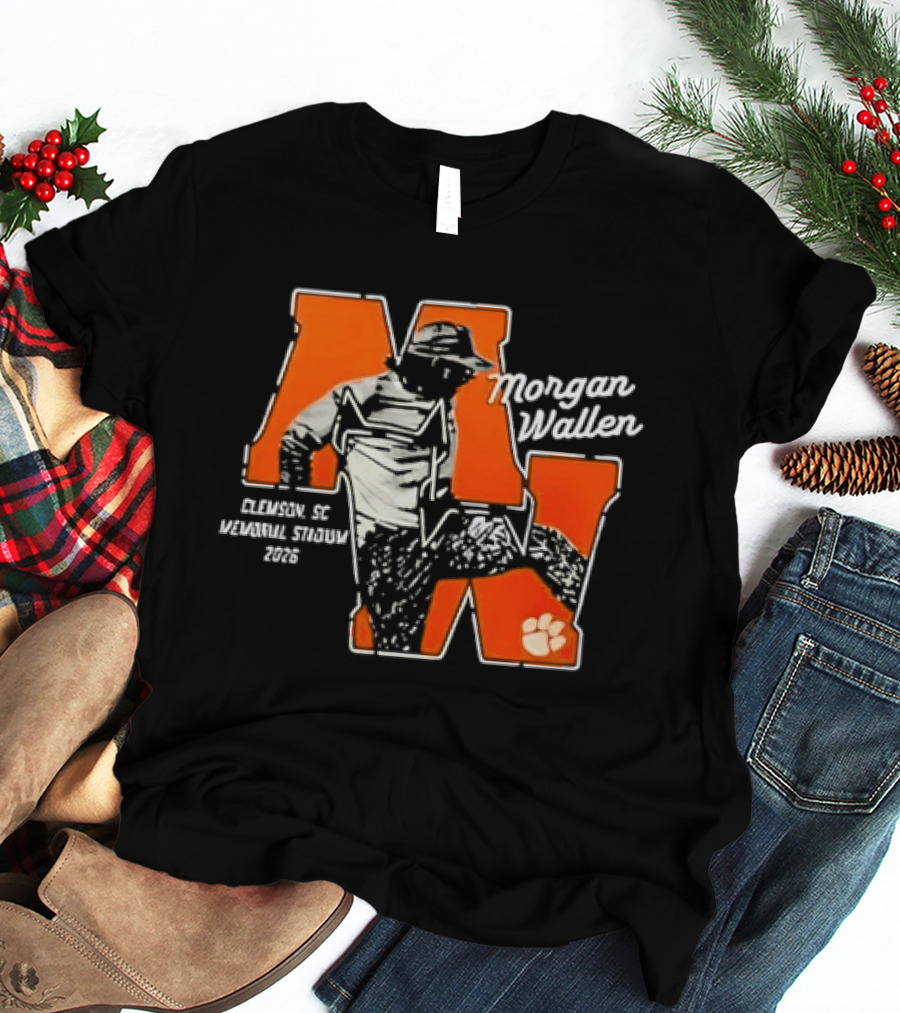 Morgan Wallen Clemson SC Memorial Stadium 2026 Tour Concert Tiger Paw T-Shirt