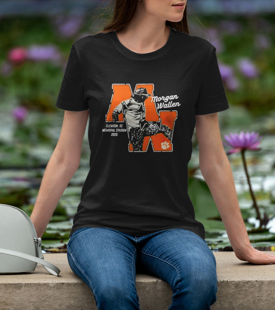 Morgan Wallen Clemson SC Memorial Stadium 2026 Tour Concert Tiger Paw T-Shirt