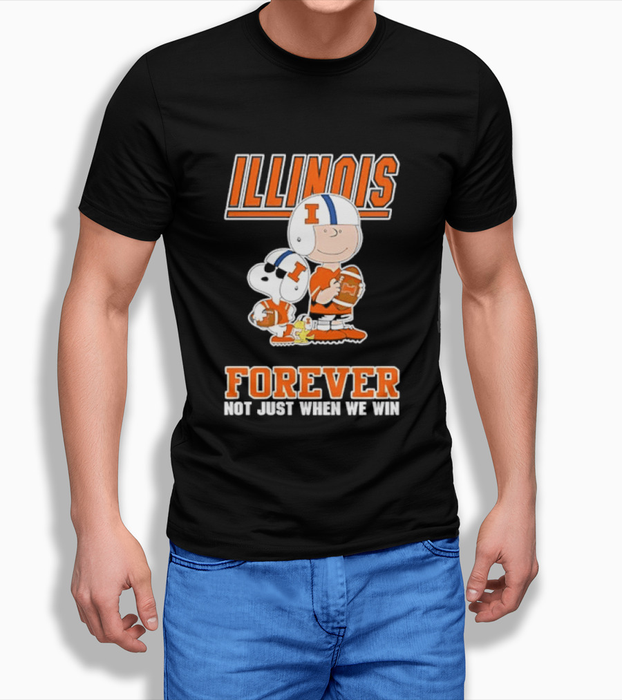 Illinois Fighting Illini Charlie Brown Forever Not Just When We Win T-Shirt