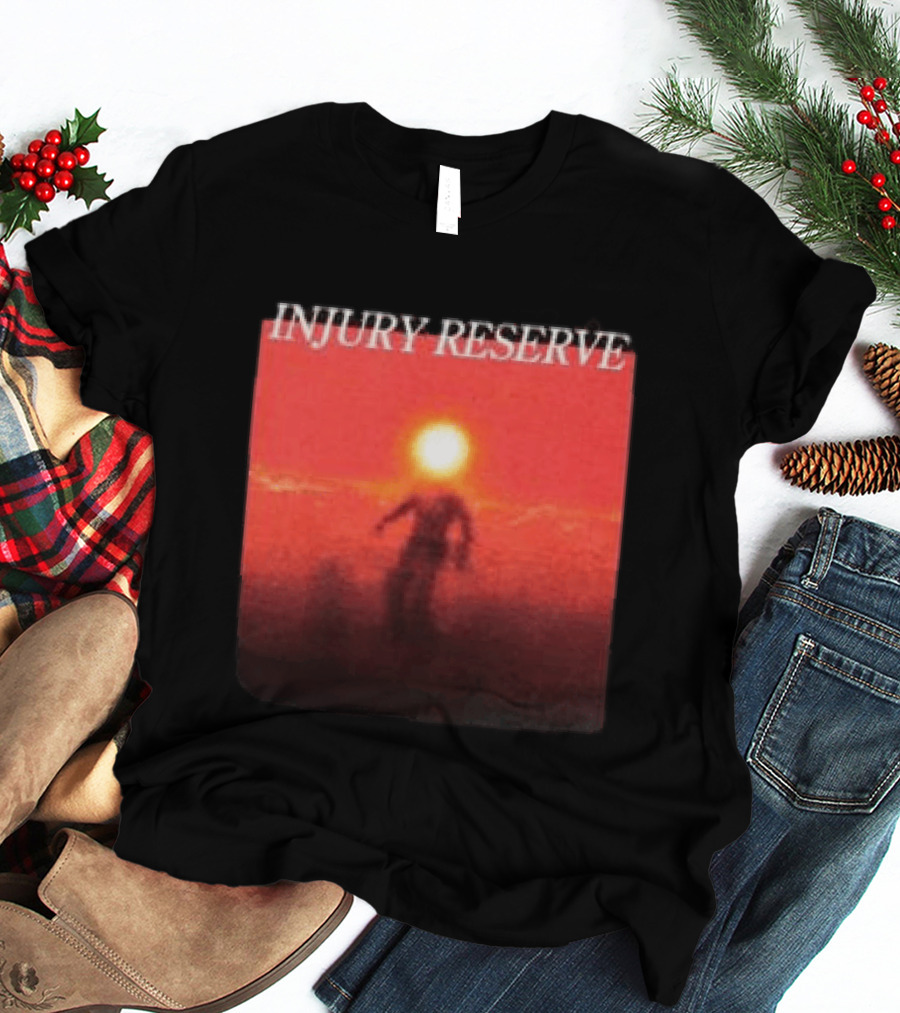 INJURY RESERVE Album Cover Red Sun Scene T-Shirt