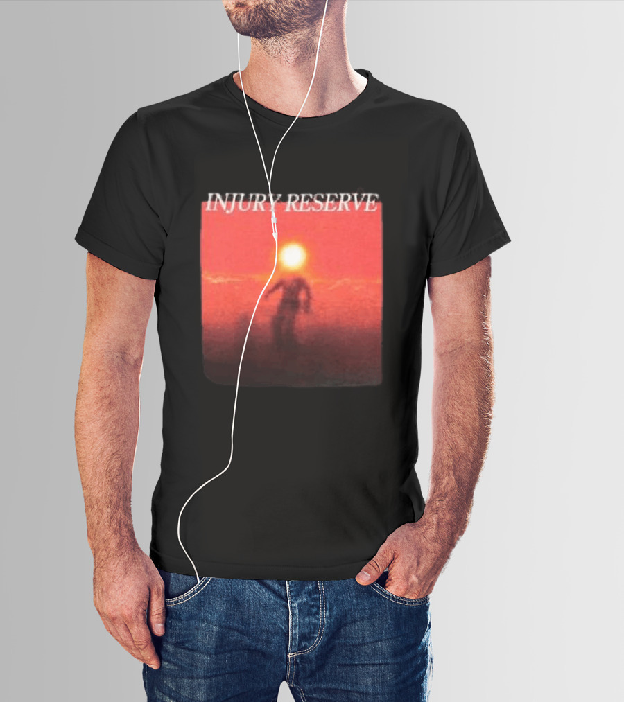 INJURY RESERVE Album Cover Red Sun Scene T-Shirt