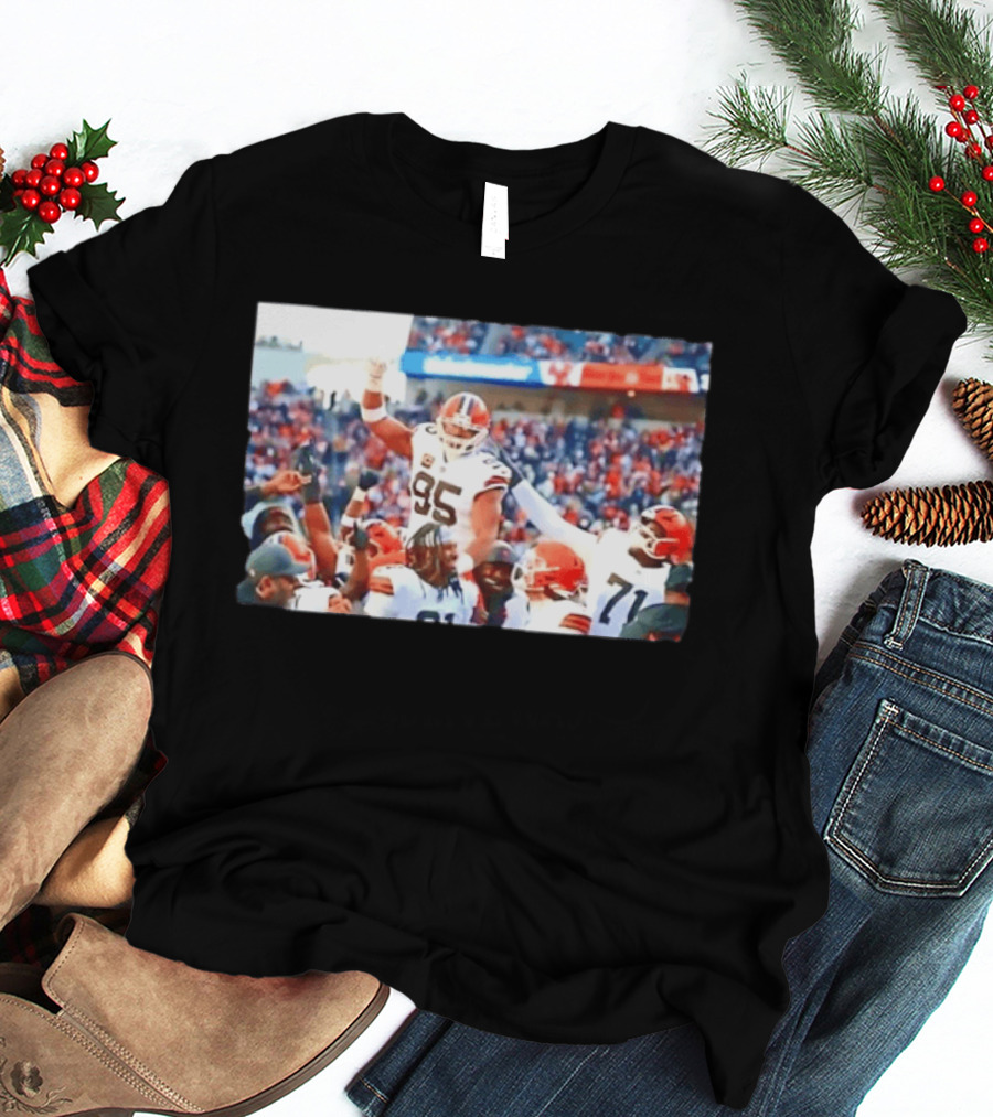Cleveland Browns Myles Garrett Sacks Record Celebration NFL Football Triumph T-Shirt