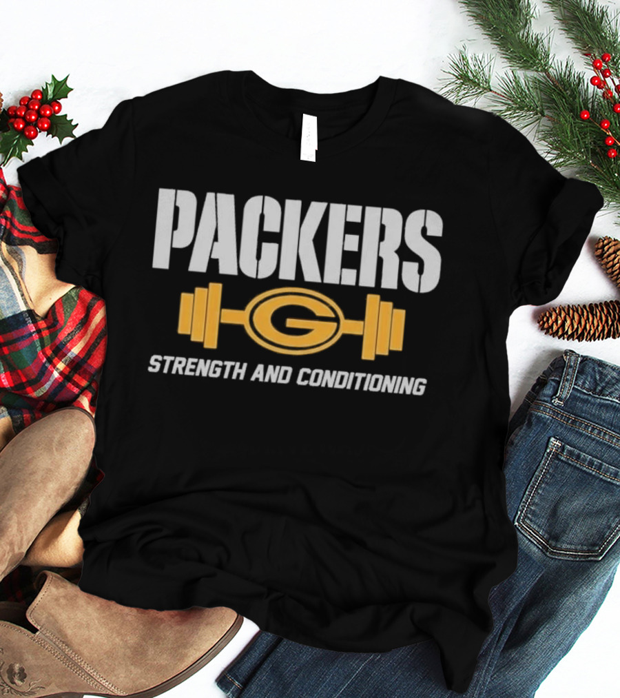 Packers Strength And Conditioning G Logo Barbell Fitness T-Shirt