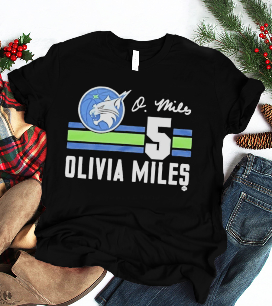 Minnesota Lynx Olivia Miles 5 WNBA Basketball Fan Gear T-Shirt