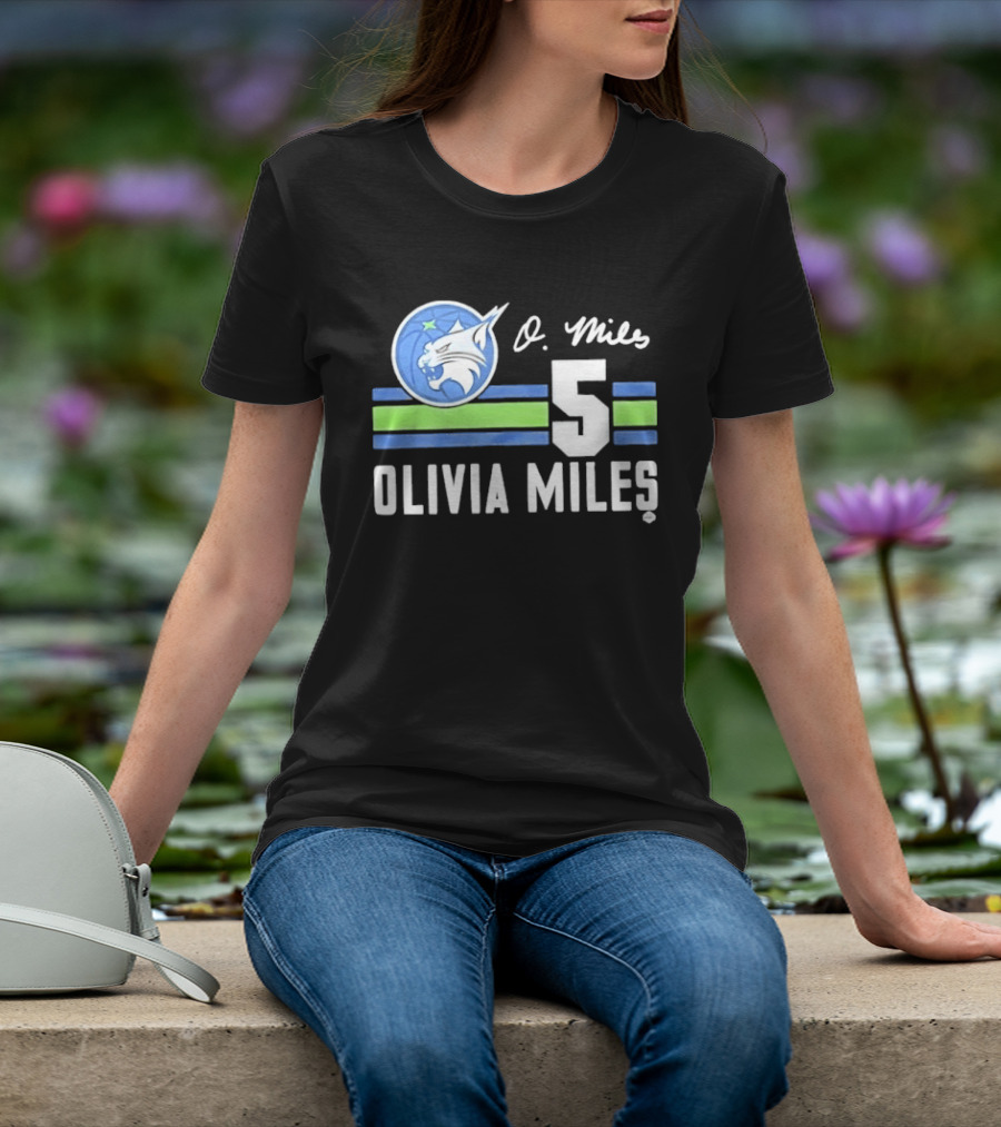 Minnesota Lynx Olivia Miles 5 WNBA Basketball Fan Gear T-Shirt