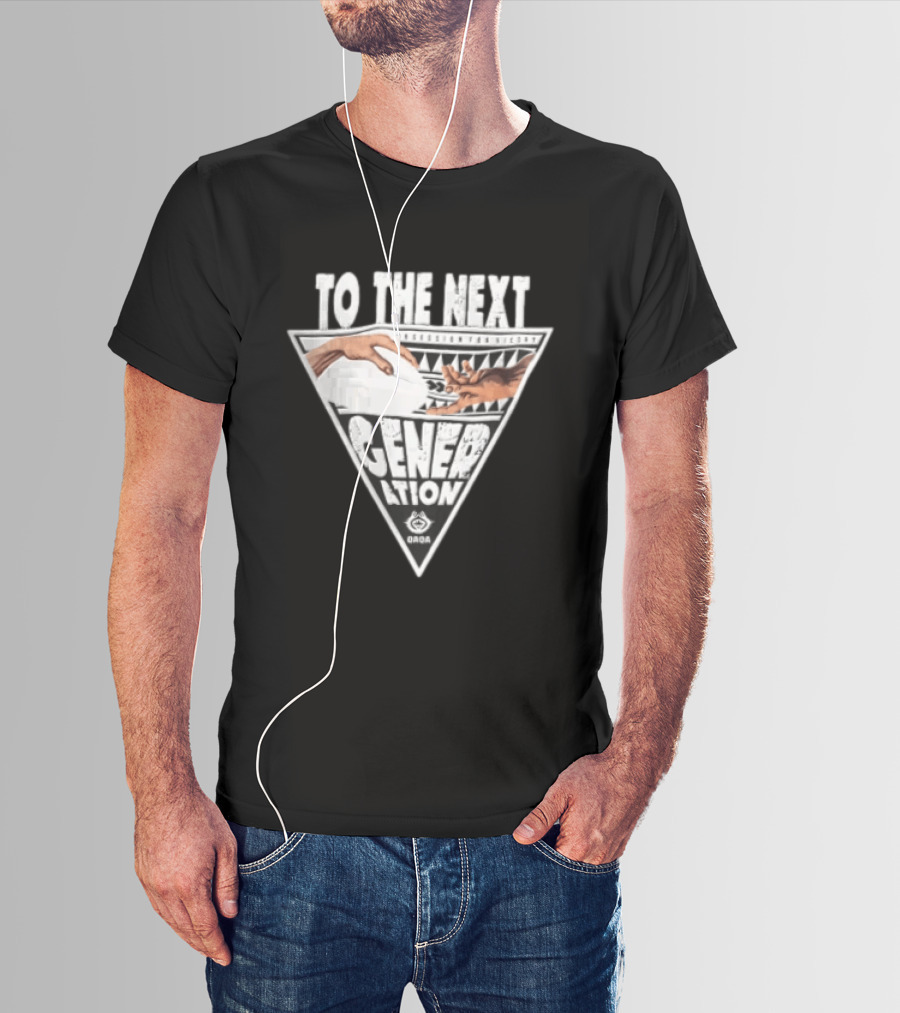 Qaqa To The Next Generation Passing Rugby Ball Inverted Triangle Distressed T-Shirt