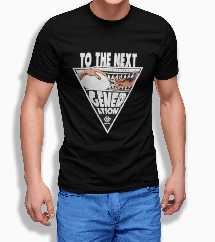 Qaqa To The Next Generation Passing Rugby Ball Inverted Triangle Distressed T-Shirt