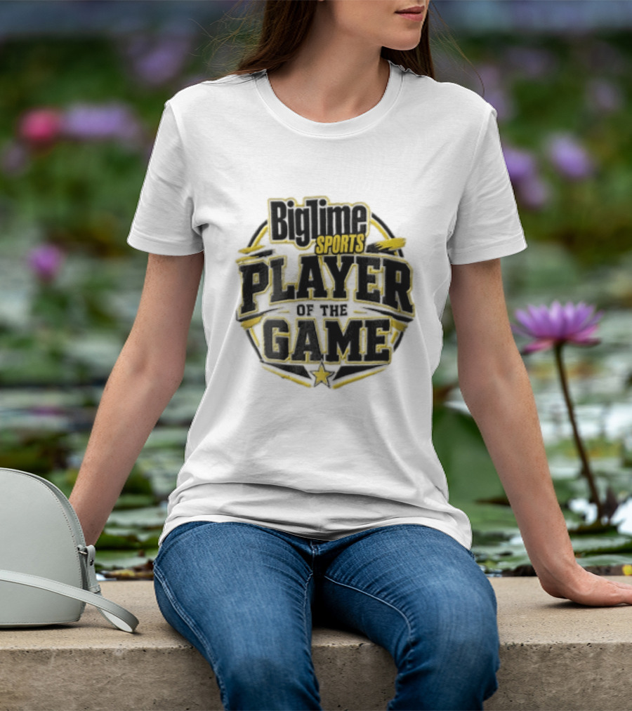Bigtime Sports Player Of The Game Star Yellow Frame T-Shirt