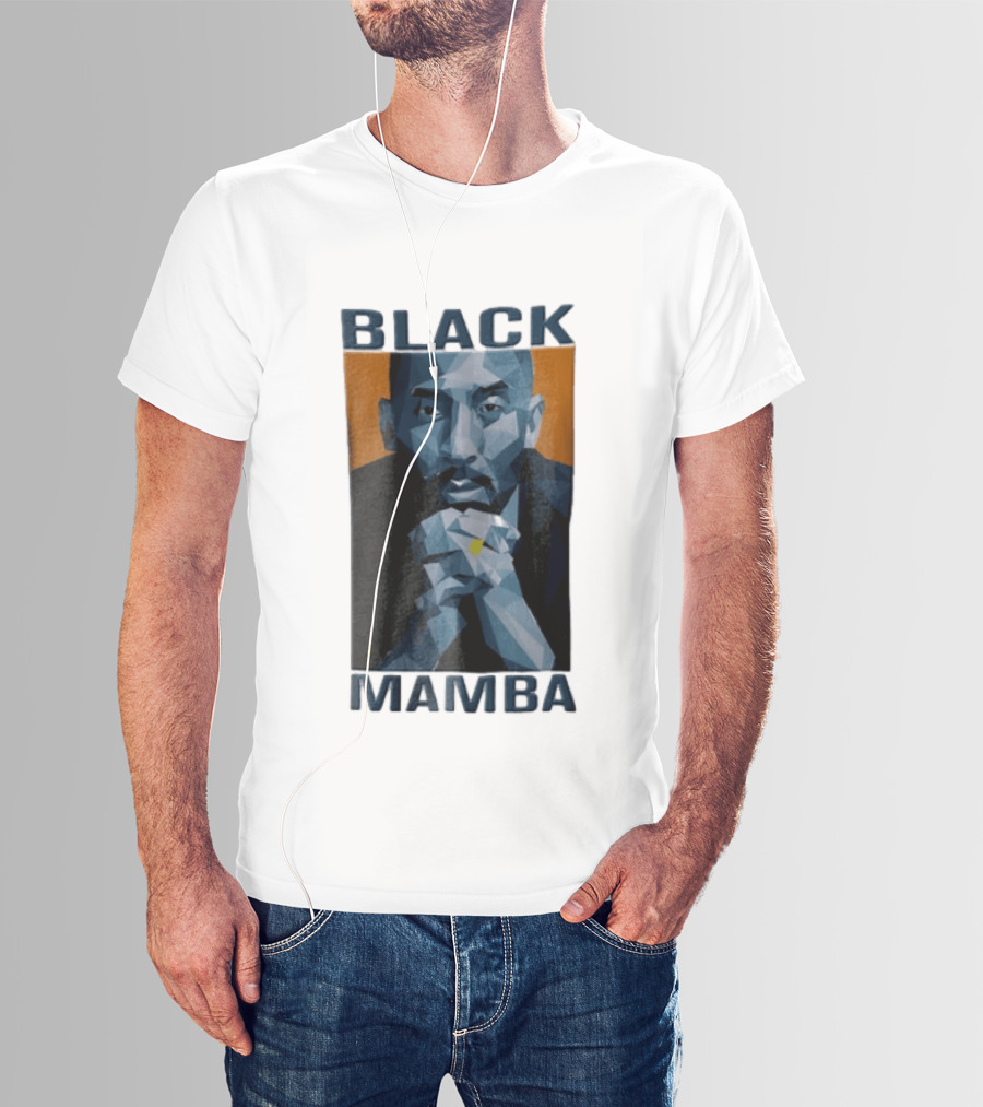 Black Mamba Low Poly Geometric Hands Clasped Orange T-Shirt
