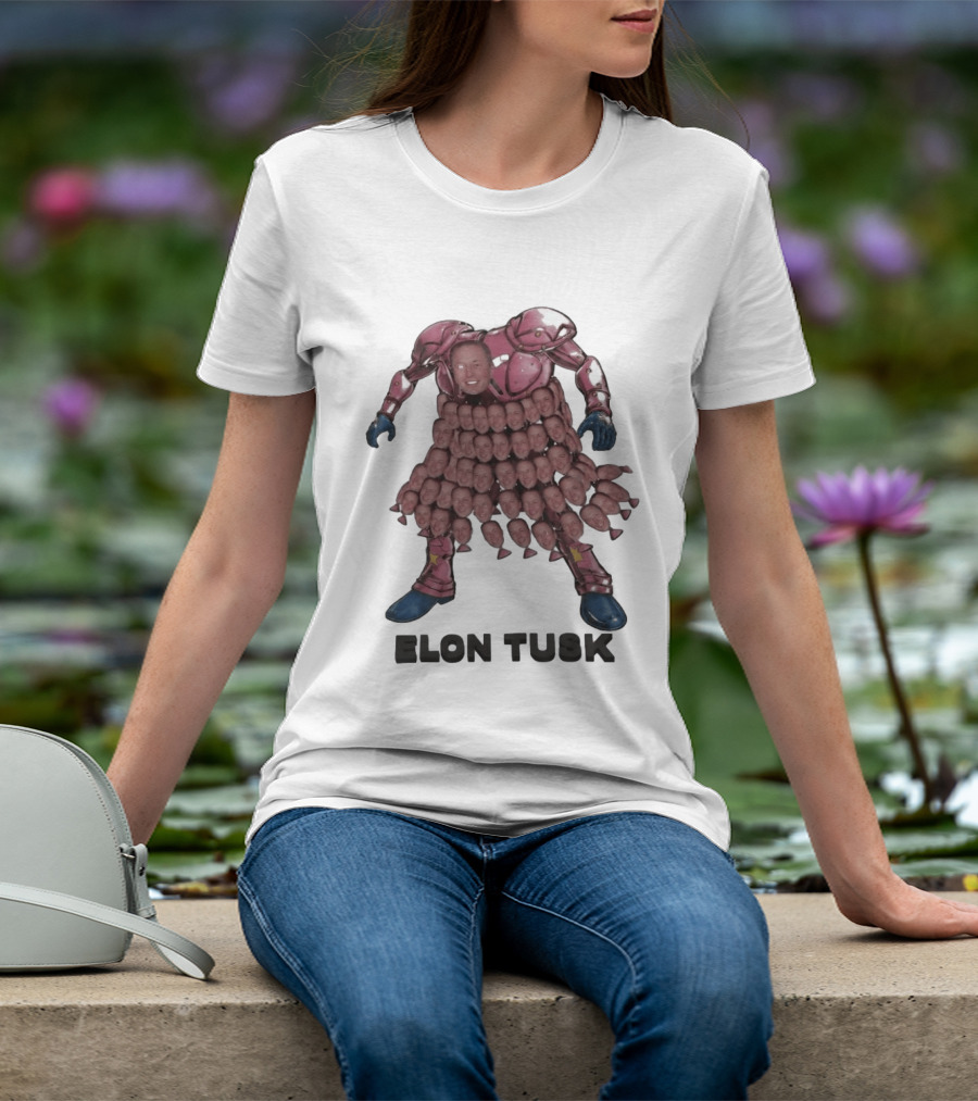 Elon Tusk Bootleg Collage Meme Unique Robot Face Fusion T-Shirt