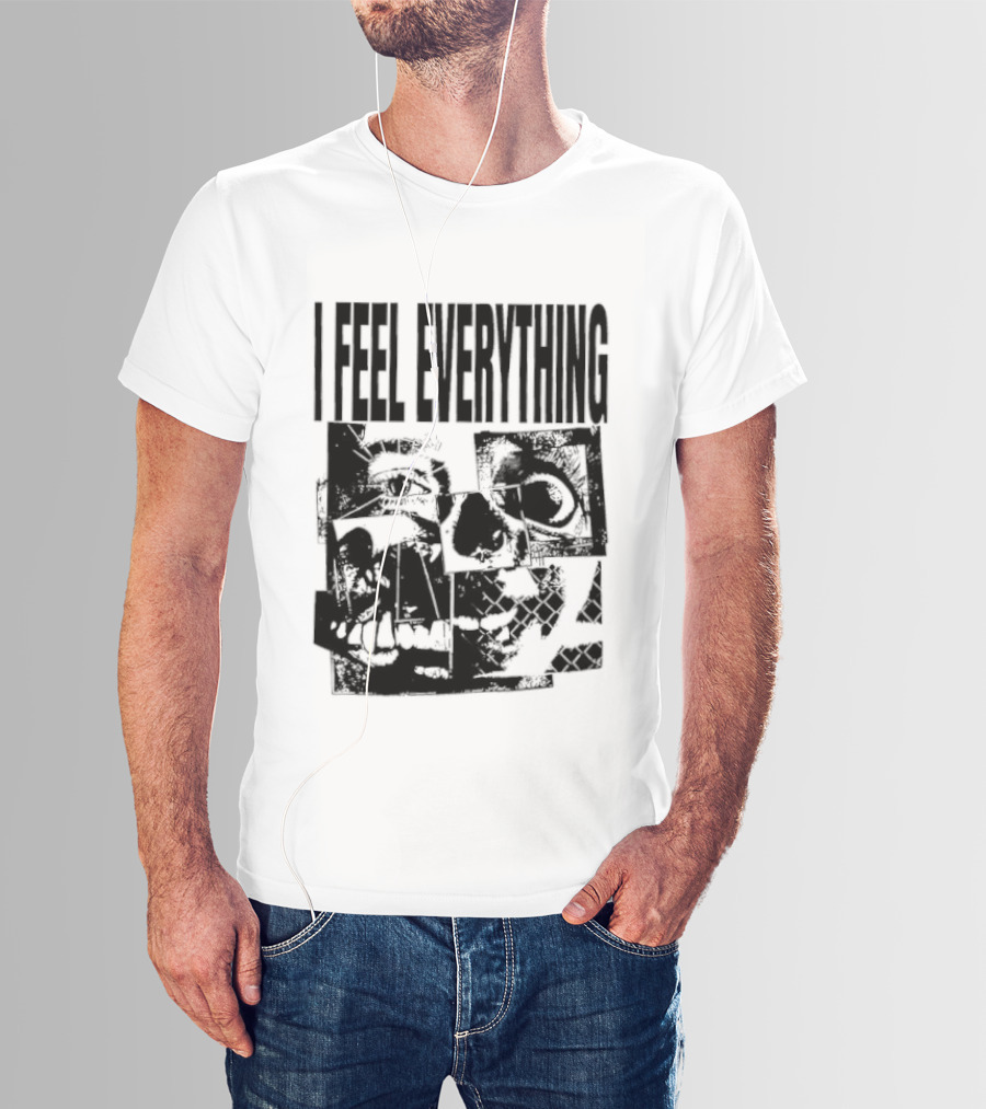 I Feel Everything Horror Skull Face T-Shirt