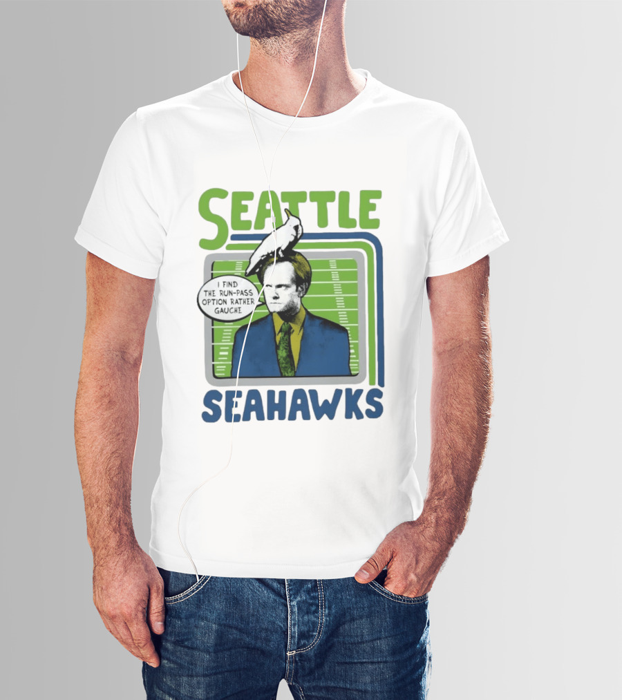 Kelsey Grammer Seahawks Run Pass Option Gauche T-Shirt