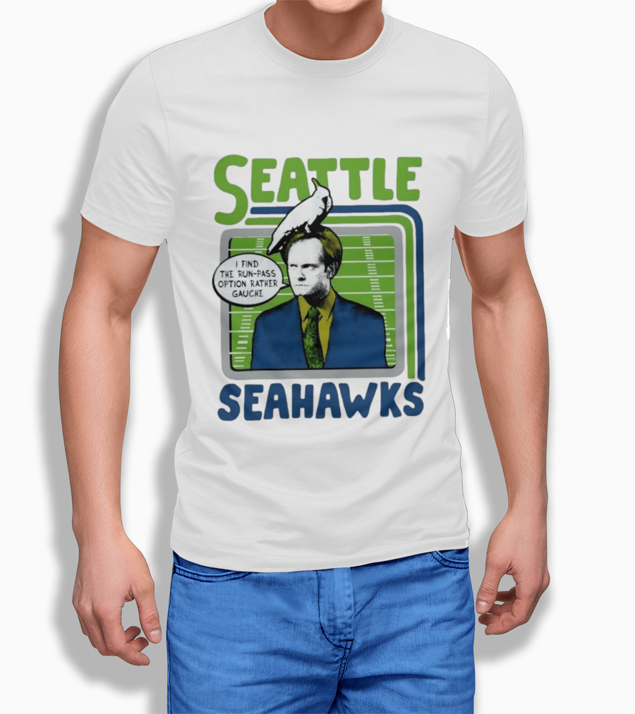Kelsey Grammer Seahawks Run Pass Option Gauche T-Shirt