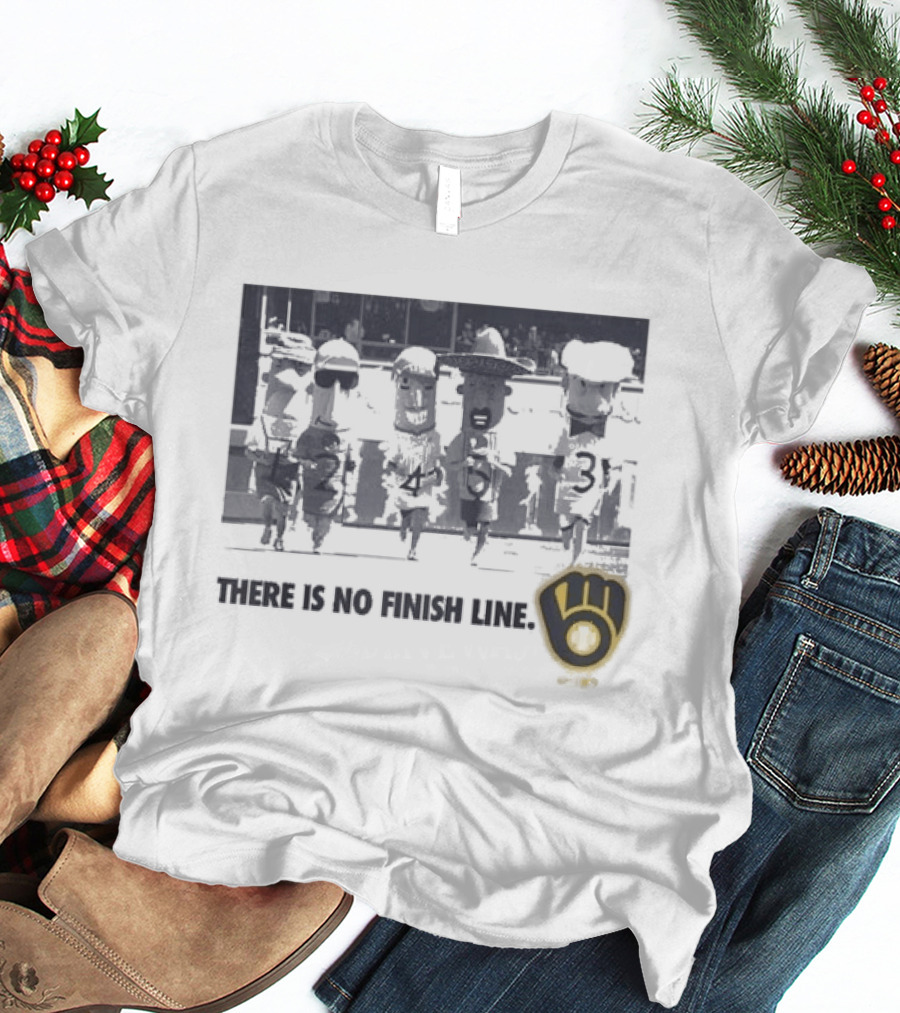 Milwaukee Brewers There Is No Finish Line Glove T-Shirt