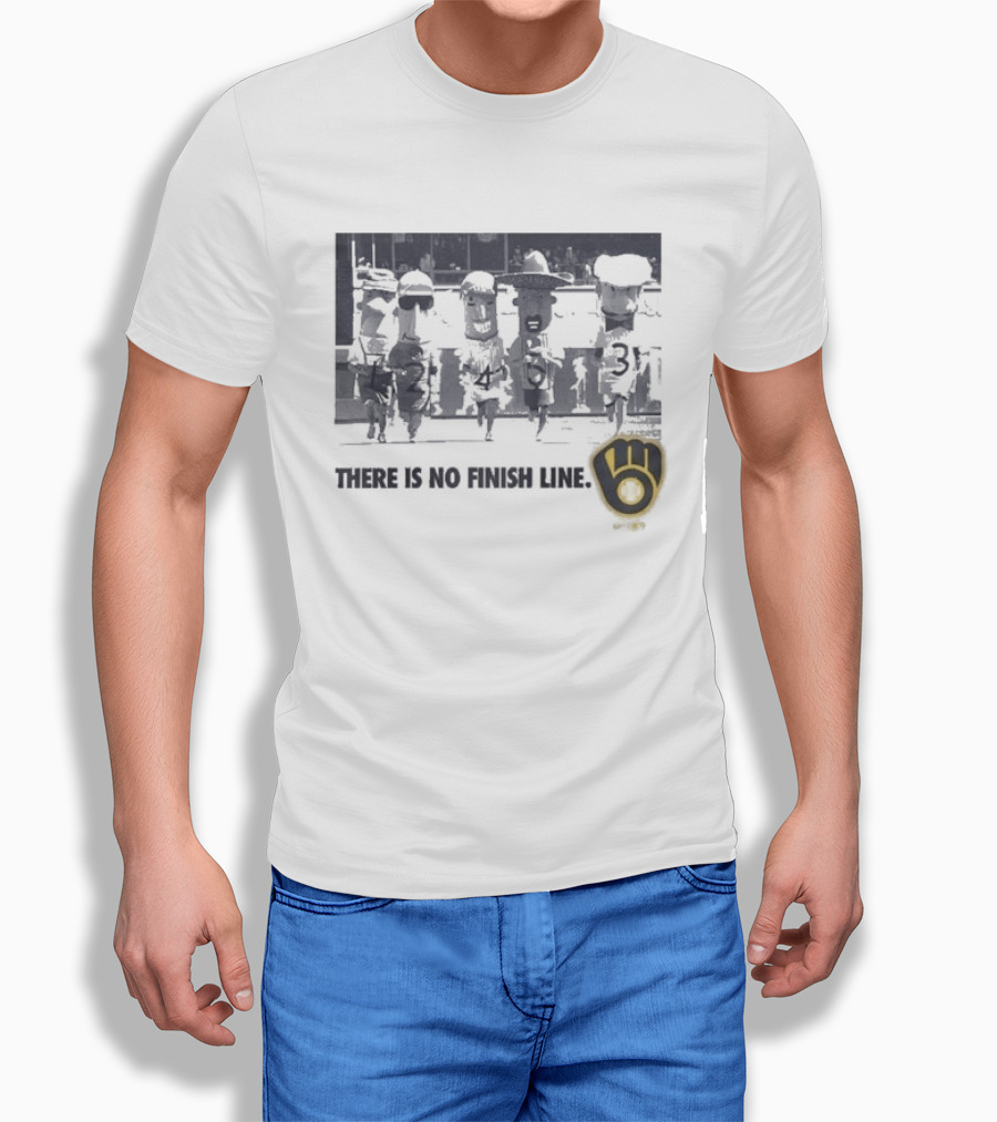 Milwaukee Brewers There Is No Finish Line Glove T-Shirt