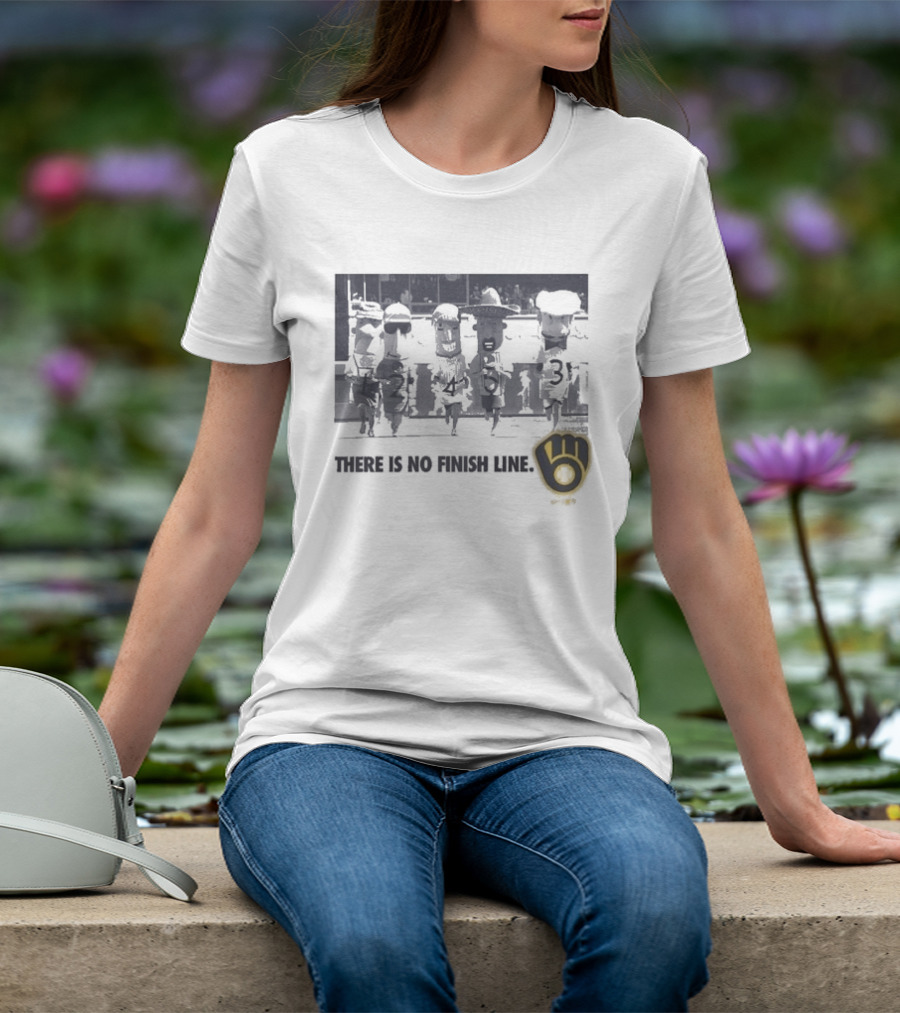 Milwaukee Brewers There Is No Finish Line Glove T-Shirt