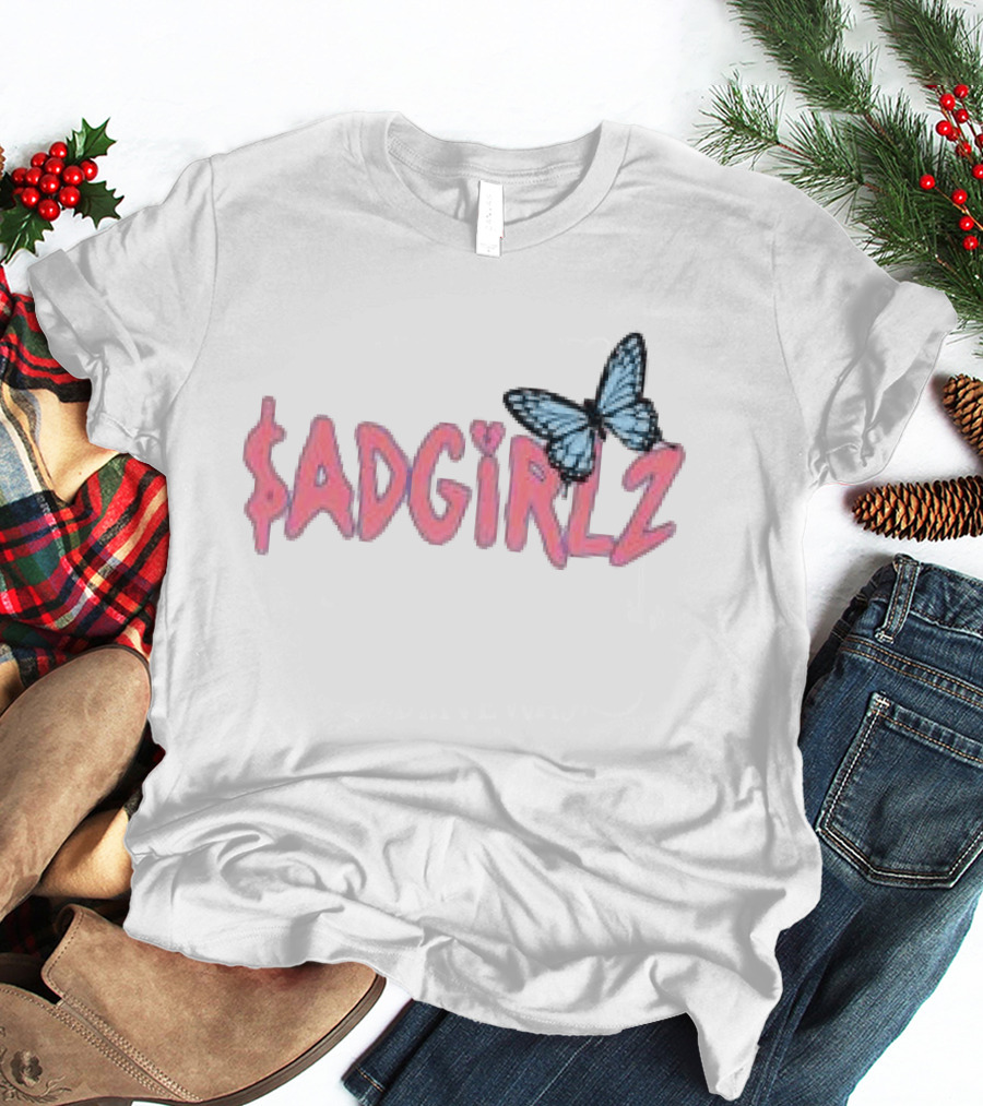 Sad Girlz Store Sadgirlz Spring Butterfly Pink T-Shirt