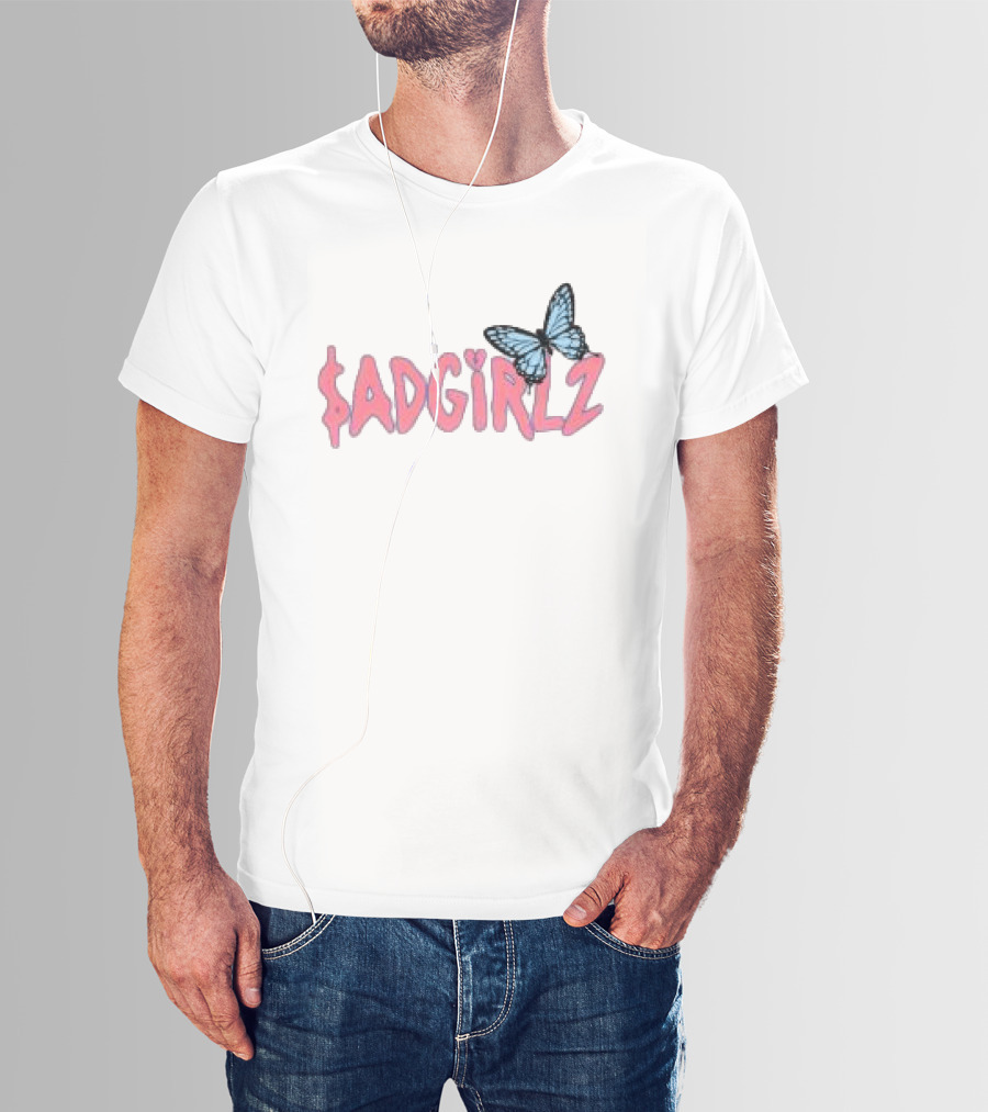 Sad Girlz Store Sadgirlz Spring Butterfly Pink T-Shirt