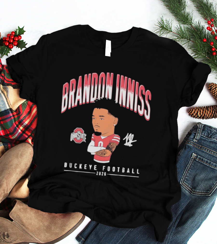 Ohio State Buckeyes Brandon Inniss 2026 Football Caricature T-Shirt