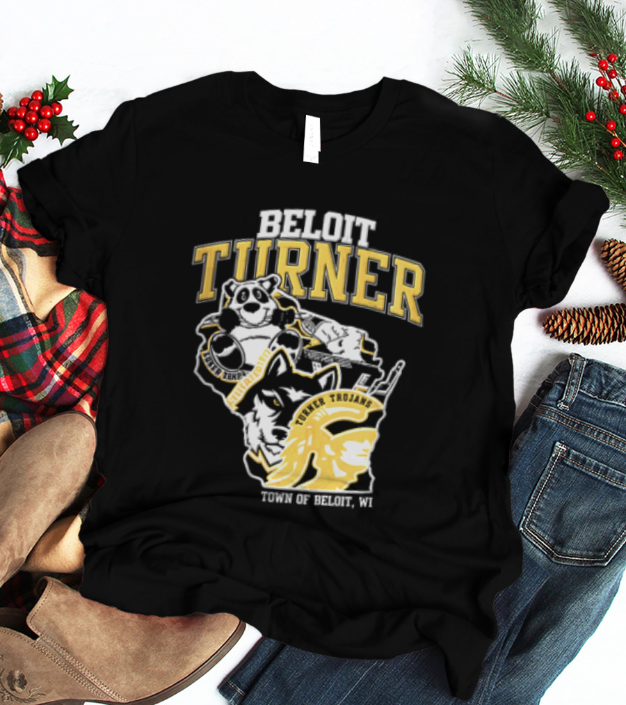 Beloit Turner Trojans Wisconsin Mascots Wolf Trojan Town Of Beloit WI T-Shirt