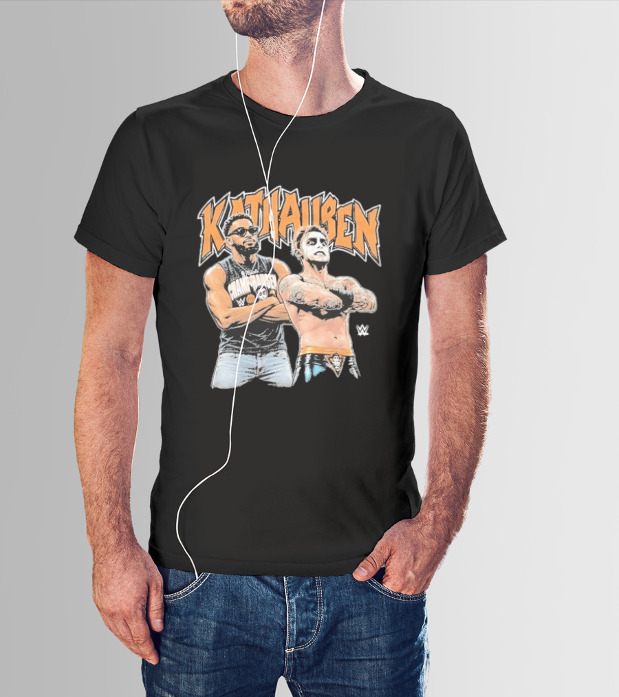 KATHausen WWE Karl Anthony Towns Danhausen Crossover Duo T-Shirt