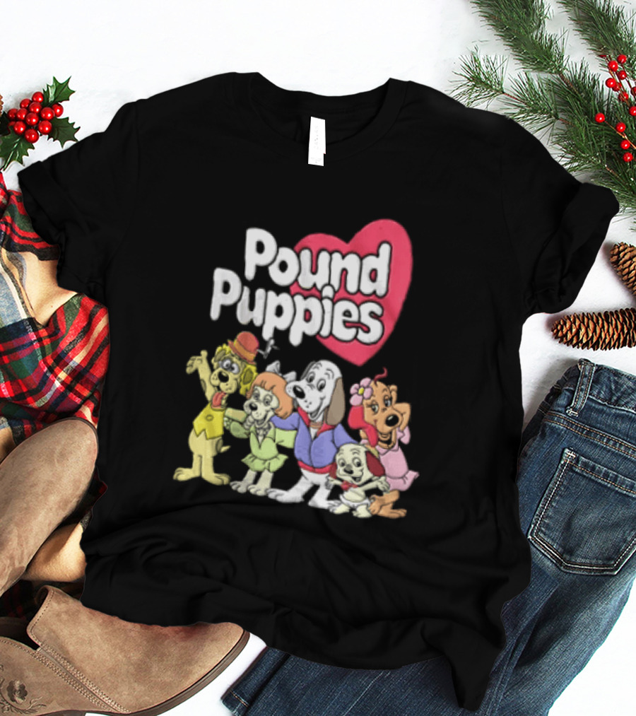 Pound Puppies Heartwarming Cartoon Characters T-Shirt